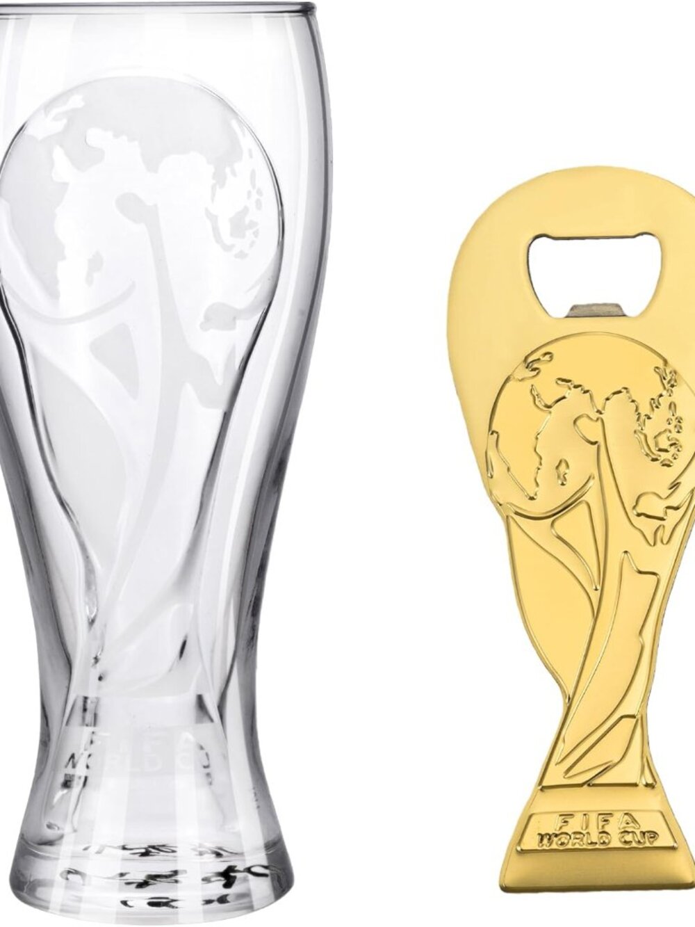 NEW FIFA World Cup 2026 Edition 17oz Pilsner Glass & Trophy Bottle Opener - Picture 8 of 9
